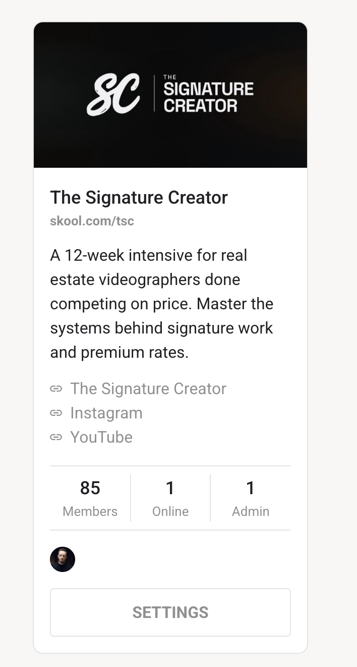 The community — 85+ creators inside